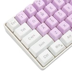 (White Purple)BROLEO Gaming Keyboard RGB Backlit USB Keyboard Ergonomic