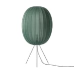 Made By Hand Knit-Wit 65 High Oval Medium floor lamp Tweed green