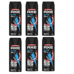 6 x AXE (LYNX) Adrenalin 150ml Deodorant Body Spray Free 48h Tracked Delivery