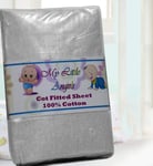 Casabella Pack Of 2 Jersey Fitted Sheet Fits Baby Crib,Cot,Junior Bed,Moses,Next2 Me_Grey-Travel cot-65x95
