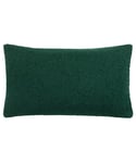 furn. Malham Shearling Fleece Rectangular Feather Filled Cushion - Emerald - One Size