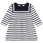 Petit Bateau Iconic Bretonrandig Klänning Blanc Bleu | Vit | 6 months