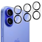 [3-Pack] iPhone 16 Plus Linsskydd av Härdat Glas - Skydd för Kamera, Anti-Reptåligt