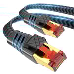 Cable Ethernet, Cat 8 1M 40gbps CâBle RéSeau 2000mhz Haute Vitesse S/FTP RJ45 Poe Lan Gigabit CâBle RéSeau En Nylon Pour Routeur Modem Commutateur D'Ordinateur PS5 Smart TV Ordinateur Portable