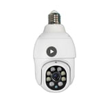 WiFi Smart Kamera Baby Monitor - Trådløs Nat E27 Pære IP Sikkerhed 360° Rotation 1080p 