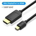 1080P 60Hz-Noire - 2m - câble Mini DisplayPort vers HDMI, 1080P, mâle vers HDMI, pour HDTV, Apple, MacBook, Mini DP vers HDMI