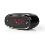 Bedside Digital Clock Radio 0.6" LED Dual Alarm 20 Presets Sleep Snooze Function