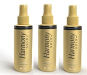 3 x 200ml Harmony Gold Hair Care  & Protect Heat Defence Spray Frizz Control