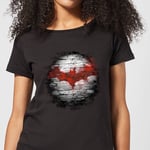 DC Comics Batman Logo Wall Women's T-Shirt - Black - L - Black