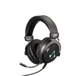 L33T Assassin's Creed Valhalla Gaming Headset, Over-Ear Gaming Headphones with Microphone (PS4, Xbox One, Nintendo Switch & as PC Gaming Headset), Microphone with Noise Cancelling, LED Lighting, Black