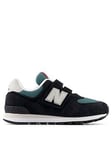 New Balance Kids Boys 574 Trainers - Black, Black, Size 10 Younger