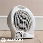 Daewoo 2kw 2000w Portable Electric Upright Adjustable Fan Heater Hot Cool Air UK