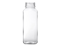 Plastflaske Bella 400ml square transparent 140stk/pak