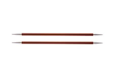 KnitPro Zing: Double Ended Knitting Pins: 20cm x 5.50mm, 5.5mm,Brown