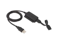 Alcasa Kabel/Adaptateur USB 2.0 SATA/IDE Noir Adaptateur de câble – Adaptateur pour câble (USB 2.0, SATA/IDE, Noir)