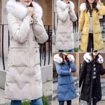 Large Fur Collar Winter Coats Women Slim Thick M