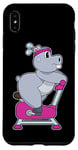 Coque pour iPhone XS Max Hippopotame Fitness Vélo d'appartement