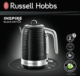 RUSSELL HOBBS Inspire Jug Kettle Fast Boil 1.7L 3KW Limescale Filter 24361 BLACK