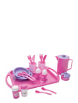 My Little P. Breakfast Set On Tray Net 23 Pcs Toys Toy Kitchen & Accessories Coffee & Tea Sets Pink Dantoy