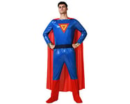 Atosa Costume De Super Héros Pour Homme Superman Costume Complet Cosplay Personnage De Comic Combinaison Avec Cape Bleu Rouge Doré Fête Halloween Carnaval XS-S
