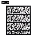 Nail Art Stickers Lace Decals White Flower Dp220