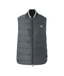 Fred Perry Mens x Lavenham Quilted Blue Gilet Jacket - Size X-Small