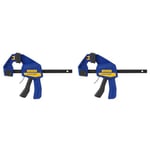 IRWIN Quick-Grip Medium Duty One-Handed Bar Clamp/Spreader, 6" / 150mm, T506QCEL7 (Pack of 2)