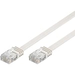 Goobay - Cable Réseau Plat RJ45 u/utp C6 1.50m blanc (95192)