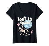 Womens Broken Planet Lost In Space V-Neck T-Shirt