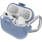 OtterBox Soft Touch Headphone Case for AirPods Pro (1st gen / 2nd gen) Shockproof, Drop proof, Ultra-Slim, Scratch and Scuff Protective Case for Apple AirPods, Includes Carabiner, Light Blue