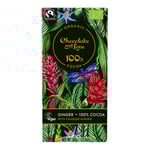 Chocolate and Love Choklad 100% kakaomed kandiserad ingefära Eko - 80 g