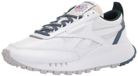 Reebok Classic Legacy Sneaker, White/Brave Blue/Forest Green
