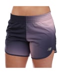 New Balance Womenss Printed Accelerate 5 Inch Shorts in Lilac - Size UK 8-10 (Womens)