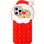 iPhone 11 Mobilskal Silikon Santa Claus Pop It - Röd - TheMobileStore iPhone 11 tillbehör