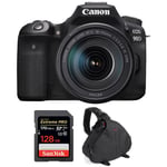 Canon EOS 90D + 18-135mm f/3.5-5.6 IS USM + SanDisk 128GB Extreme PRO UHS-I SDXC 170 MB/s + Sac | Garantie 2 ans