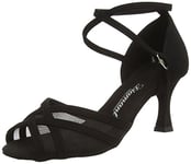 Diamant Femme Latine pour femme-035-087-040 Chaussures de Danse de Salon, Noir Noir, 43 EU