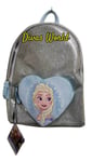 Disney Frozen Princess Elsa Backpack Grey Glittery Rucksack College School Bag