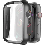 2-pack Apple Watch 38/40/41/42/44/45mm - Full Cover-fodral Skärmskydd, Allt-i-ett-fodral Black(2-Pieces) 40mm for Series 6/SE/5/4