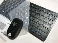 Black Wireless Small Keyboard & Mouse Set for Samsung UA46F6400 46" Smart TV