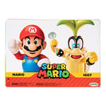 Nintendo Mario Vs Iggy Koopa, 4”/ 10cm Articulated Action Figures Pack Includes and Wand Accessories, Iconic Figures Have Their Unique Set of Poses