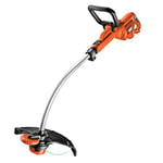 BLACK+DECKER Electric Strimmer Grass Trimmer 700 W 33 cm with Wheel Edge Guide and Adjustable Second Handle GL7033-GB