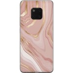 Huawei Mate 20 Pro Gennemsigtigt Telefoncover Ljusrosa marmor