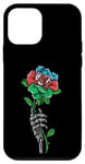 Coque pour iPhone 12 mini Azerbaïdjan Rose Squelette Pride Drapeau Azerbaïdjan Racines Cadeaux