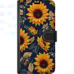 Asus Zenfone 10 Svart Plånboksfodral Solrosor