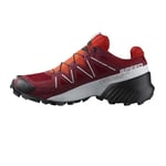 SALOMON Mens Speedcross Gore-tex Trail Running Shoes, Red Dahlia White Black, 10 UK