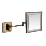 HGXC Wall Mount Makeup Mirror with 3X, 360 Degree Swivel Rotation with Distortion Free View, Single-Sided, Extendable Arm