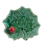 Bordallo Pinheiro - Countryside Leaves skål 14x12,6 cm marihøne grønn