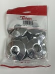 Bag of 10  22mm NEW CHROME TALON RADIATOR PIPE COLLARS COVER - FREE UK DELIVERY