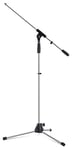 Pronomic MS-25C Microphone Stand Boom (Sturdy 3-legged Boom Stand, Height-Adjustable, Including Adjustment Screw and Cable Clips, Chrome)