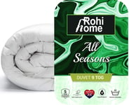 Rohi All Seasons Single Duvet - 9 Tog Soft Like Down All Year Round Quilt - Washable Summer And winter Duvet(White)